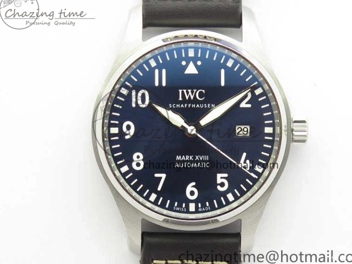 MIROTIME 0105 MARK XVIII Le Petit Prince IW327004 SS FKF 1:1 Best Edition Blue Dial On Brown Leather Strap Trendsetting 7117